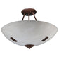 Meyda Lighting Essence 18" 2-Light Cafe Noir Semi-flush Mount Light With Whitestone Idalight Shade