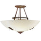 Meyda Lighting Essence 18" 2-Light Cafe Noir Semi-flush Mount Light With Whitestone Idalight Shade