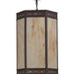 Meyda Lighting Estancia 24" 12-Light Mahogany Bronze Pendant Light With Beige Travertine Idalight Shade