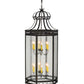Meyda Lighting Estancia 27" 12-Light Copper Rust Pendant Light With Clear Seeded Shade Glass