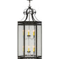 Meyda Lighting Estancia 27" 12-Light Copper Rust Pendant Light With Clear Seeded Shade Glass