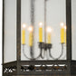 Meyda Lighting Estancia 27" 12-Light Copper Rust Pendant Light With Clear Seeded Shade Glass