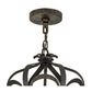 Meyda Lighting Estancia 27" 12-Light Copper Rust Pendant Light With Clear Seeded Shade Glass