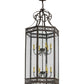 Meyda Lighting Estancia 27" 12-Light Gilded Tobacco Pendant Light With Clear Seeded Shade Glass
