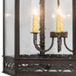 Meyda Lighting Estancia 27" 12-Light Gilded Tobacco Pendant Light With Clear Seeded Shade Glass