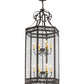 Meyda Lighting Estancia 27" 12-Light Gilded Tobacco Pendant Light With Clear Seeded Shade Glass
