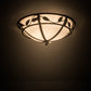 Meyda Lighting Estelle 18" 2-Light Smoke Flush Mount Light With Whitestone Idalight Shade Glass