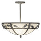Meyda Lighting Estelle 20" 2-Light Smoke Semi-flush Mount Light With Whitestone Idalight Shade