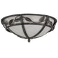 Meyda Lighting Estelle 225771 18" 2-Light Smoke Flush Mount Light With Whitestone Idalight Shade
