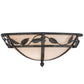 Meyda Lighting Estelle 225771 18" 2-Light Smoke Flush Mount Light With Whitestone Idalight Shade