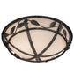 Meyda Lighting Estelle 225771 18" 2-Light Smoke Flush Mount Light With Whitestone Idalight Shade