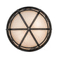 Meyda Lighting Estelle 225771 18" 2-Light Smoke Flush Mount Light With Whitestone Idalight Shade