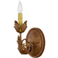 Meyda Lighting Esther 5" Autumn Leaf Wall Sconce With Amber Faux Candlelight