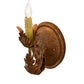 Meyda Lighting Esther 5" Autumn Leaf Wall Sconce With Amber Faux Candlelight