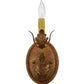 Meyda Lighting Esther 5" Autumn Leaf Wall Sconce With Amber Faux Candlelight
