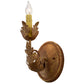 Meyda Lighting Esther 5" Autumn Leaf Wall Sconce With Amber Faux Candlelight