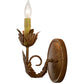 Meyda Lighting Esther 5" Autumn Leaf Wall Sconce With Amber Faux Candlelight