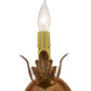 Meyda Lighting Esther 5" Autumn Leaf Wall Sconce With Amber Faux Candlelight
