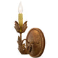 Meyda Lighting Esther 5" Autumn Leaf Wall Sconce With Amber Faux Candlelight