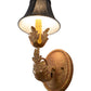 Meyda Lighting Esther 6" Autumn Leaf Wall Sconce With Black Textrene Shade