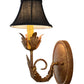 Meyda Lighting Esther 6" Autumn Leaf Wall Sconce With Black Textrene Shade
