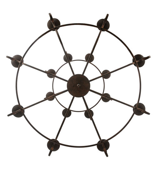Meyda Lighting Estrella 45" 16-Light 2-Tier Chandelier With Amber Faux Candlelight