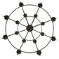 Meyda Lighting Estrella 54" 16-Light 2-Tier Textured Black Chandelier With Amber Faux Candlelight