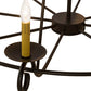 Meyda Lighting Estrella 54" 16-Light 2-Tier Textured Black Chandelier With Amber Faux Candlelight