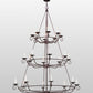 Meyda Lighting Estrella 60" 24-Light 3-Tier Mahogany Bronze Chandelier With White Faux Candlelight