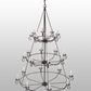 Meyda Lighting Estrella 60" 24-Light 3-Tier Mahogany Bronze Chandelier With White Faux Candlelight