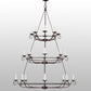 Meyda Lighting Estrella 60" 24-Light 3-Tier Mahogany Bronze Chandelier With White Faux Candlelight