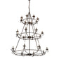 Meyda Lighting Estrella 60" 24-Light 3-Tier Timeless Bronze Chandelier