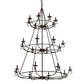 Meyda Lighting Estrella 60" 24-Light 3-Tier Timeless Bronze Chandelier