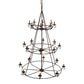 Meyda Lighting Estrella 60" 24-Light 3-Tier Timeless Bronze Chandelier