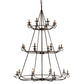 Meyda Lighting Estrella 60" 24-Light 3-Tier Timeless Bronze Chandelier