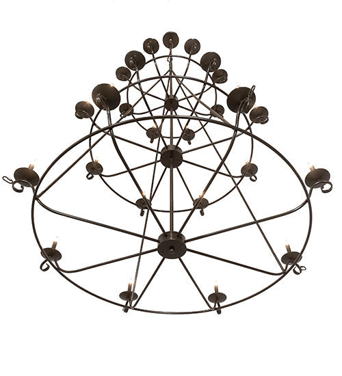 Meyda Lighting Estrella 60" 24-Light 3-Tier Timeless Bronze Chandelier