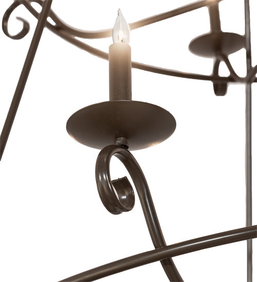 Meyda Lighting Estrella 60" 24-Light 3-Tier Timeless Bronze Chandelier