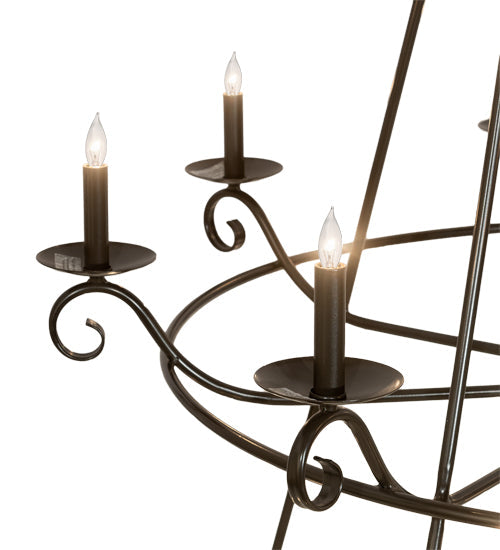 Meyda Lighting Estrella 60" 24-Light 3-Tier Timeless Bronze Chandelier