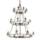 Meyda Lighting Estrella 60" 24-Light 3-Tier Timeless Bronze Chandelier