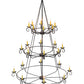 Meyda Lighting Estrella 60" 24-Light Antique Iron Gate Chandelier With Amber Faux Candlelight