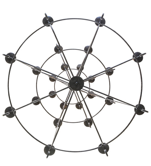 Meyda Lighting Estrella 60" 24-Light Antique Iron Gate Chandelier With Amber Faux Candlelight