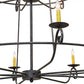 Meyda Lighting Estrella 60" 24-Light Antique Iron Gate Chandelier With Amber Faux Candlelight