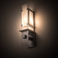 Meyda Lighting Estructura 4" Nickel Wall Sconce With Whitestone Idalight Shade Glass