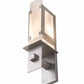 Meyda Lighting Estructura 4" Nickel Wall Sconce With Whitestone Idalight Shade Glass