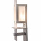 Meyda Lighting Estructura 4" Nickel Wall Sconce With Whitestone Idalight Shade Glass