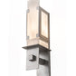 Meyda Lighting Estructura 4" Nickel Wall Sconce With Whitestone Idalight Shade Glass