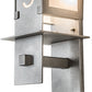 Meyda Lighting Estructura 7" 2-Light Pewter Personalized Wall Sconce With Whitestone Idalight Shade