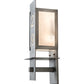 Meyda Lighting Estructura 7" 2-Light Pewter Personalized Wall Sconce With Whitestone Idalight Shade