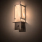 Meyda Lighting Estructura 7" 2-Light Pewter Wall Sconce With Whitestone Idalight Shade Glass