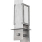Meyda Lighting Estructura 7" 2-Light Pewter Wall Sconce With Whitestone Idalight Shade Glass